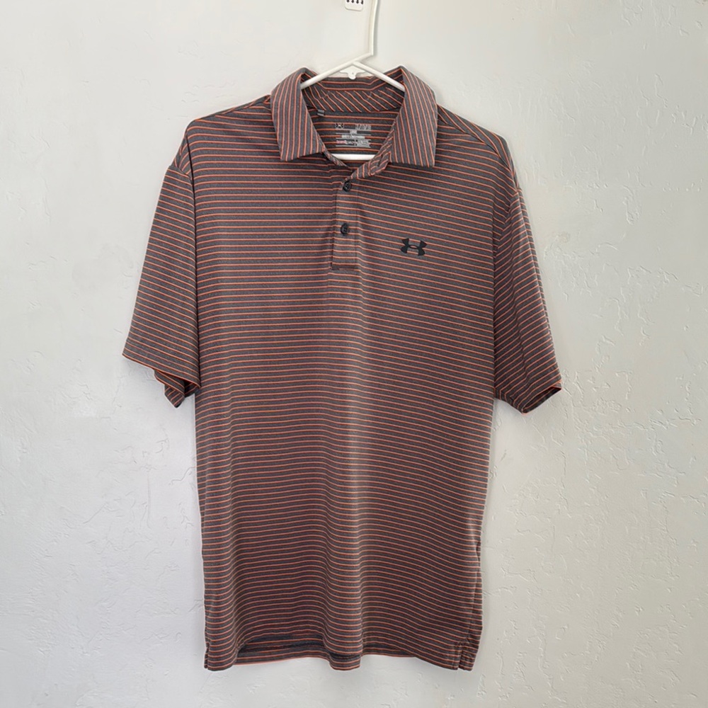 Under Armour Red and Black Performance Polo Shirt